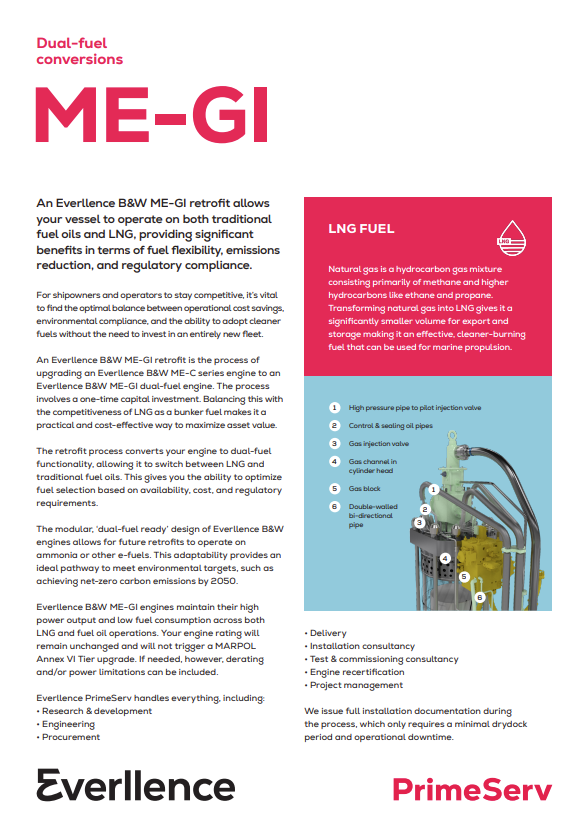 Dual-fuel conversions ME-GI